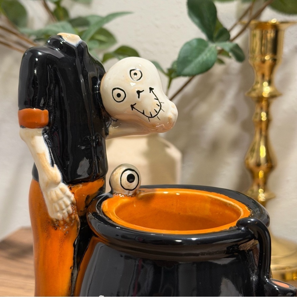 Yankee Candle Spiked Pumpkin C-Eye-Der Tea Light Holder Halloween Farmers Market - Picture 3 of 5